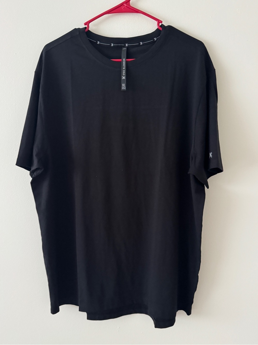 Kenneth Cole Men’s Black Stretch Crew Neck T-Shirt XL Minimalist Casual Tee